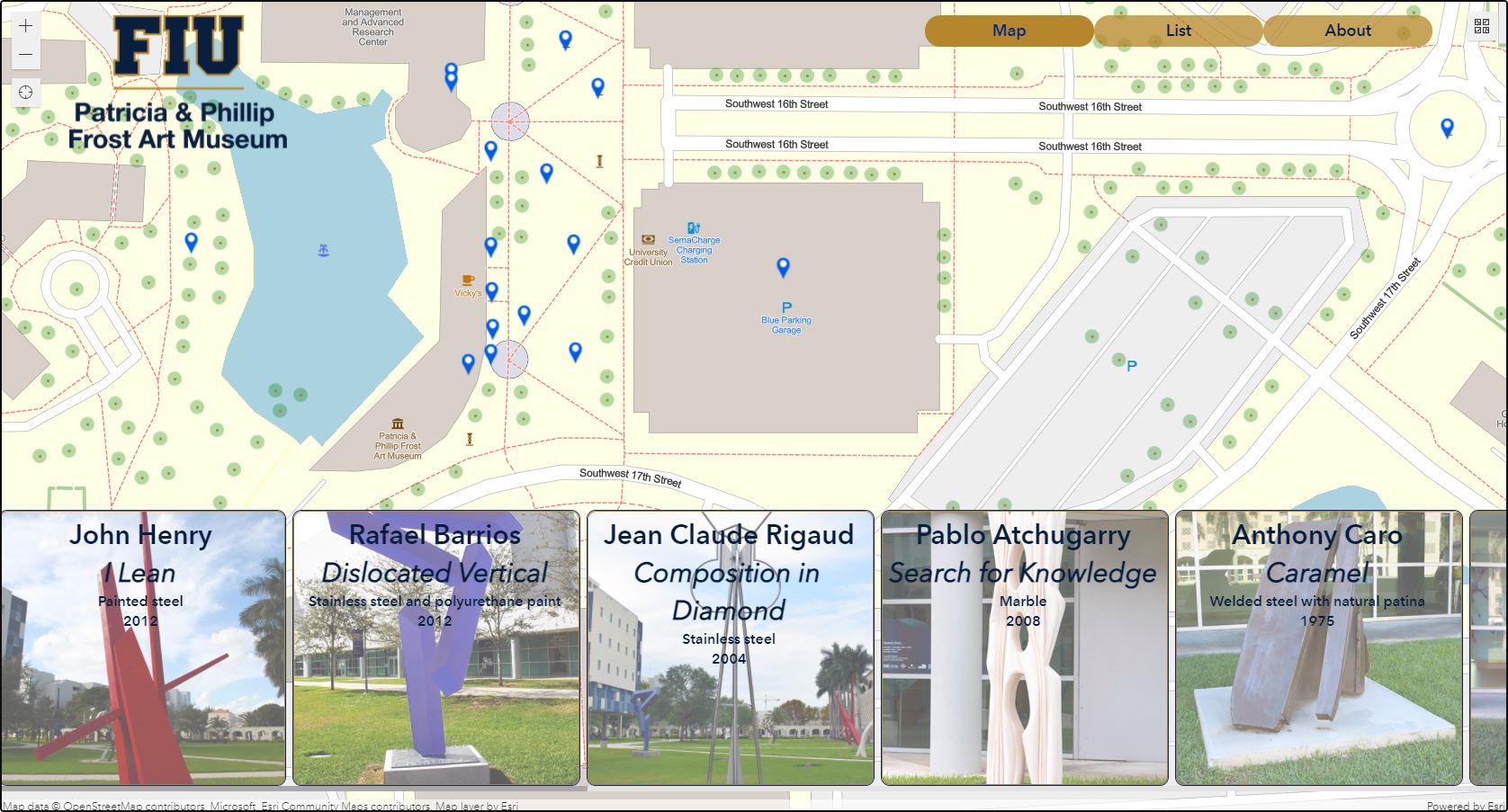 GIS Sculpture park map