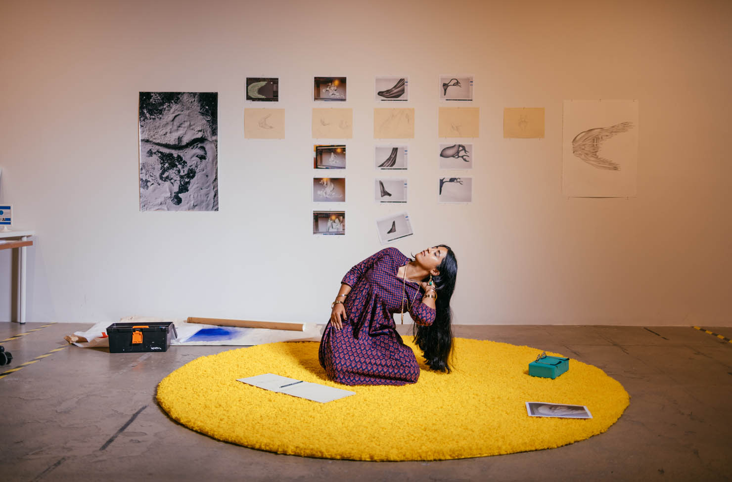 Smita Sen in her artist studio, 2022